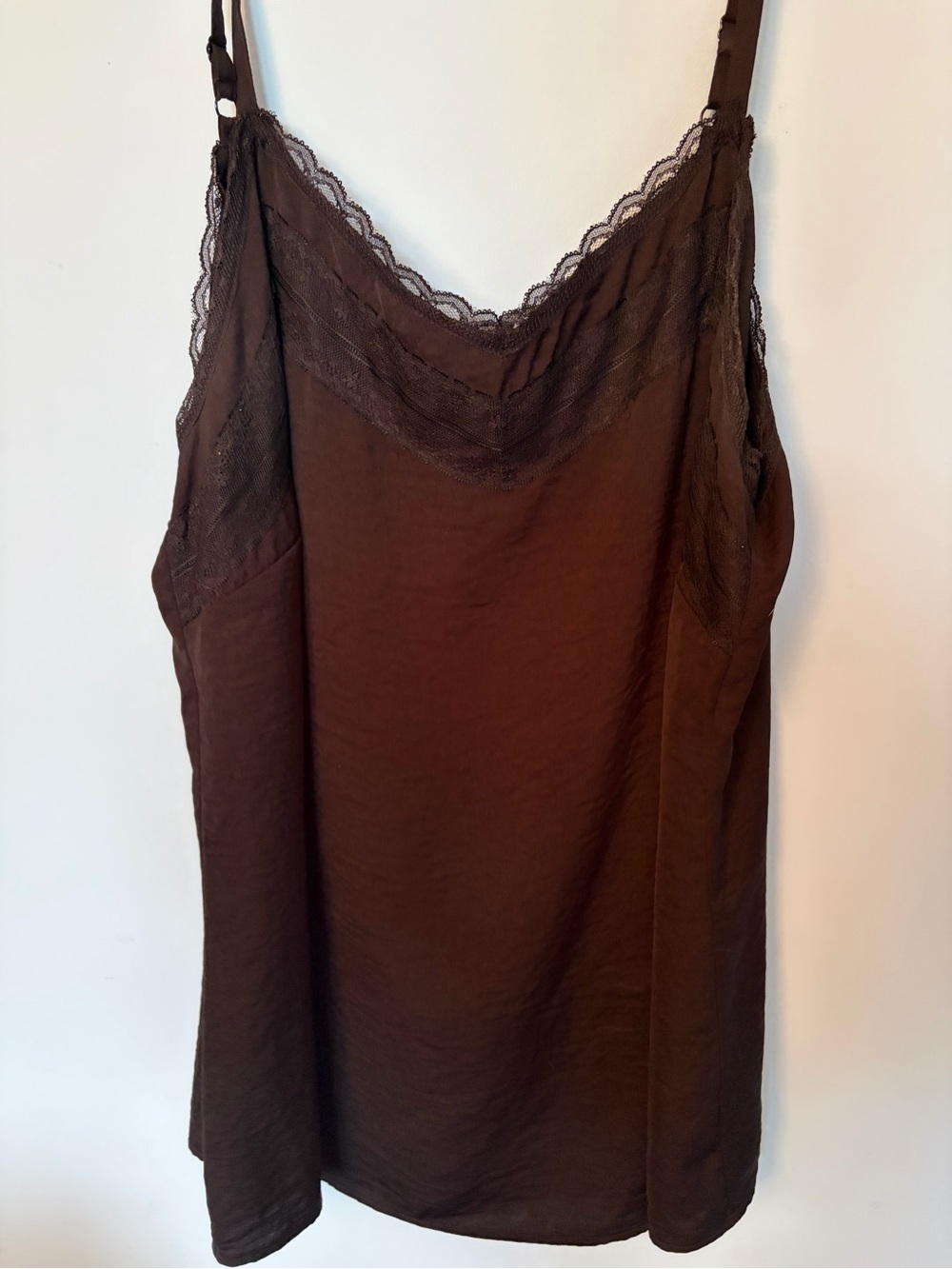 CAbi Black Lace-Trim Silk Camisole